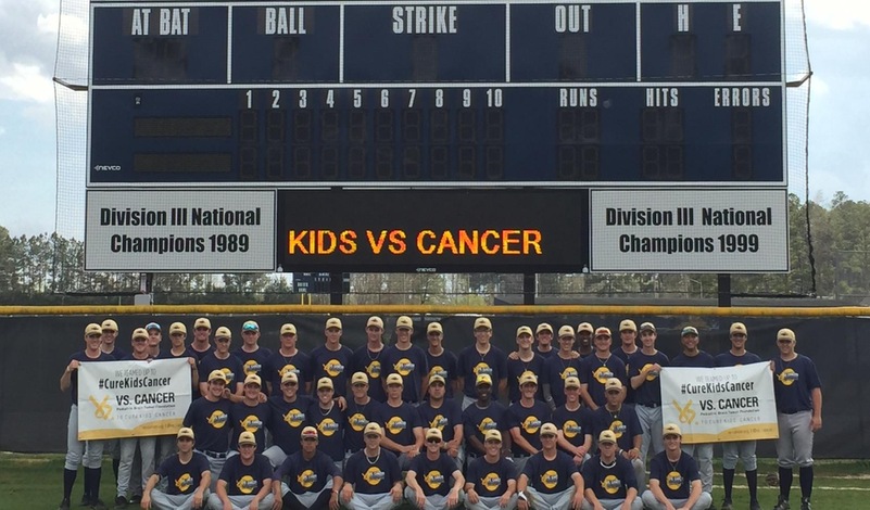 Wesleyan Baseball Teams with Vs. Cancer Foundation