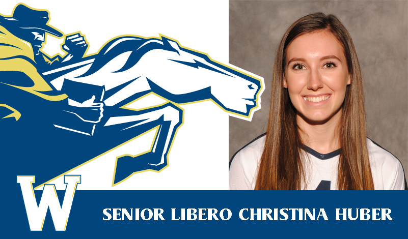 Volleyball's Huber Earns Defensive Player of the Week Honors