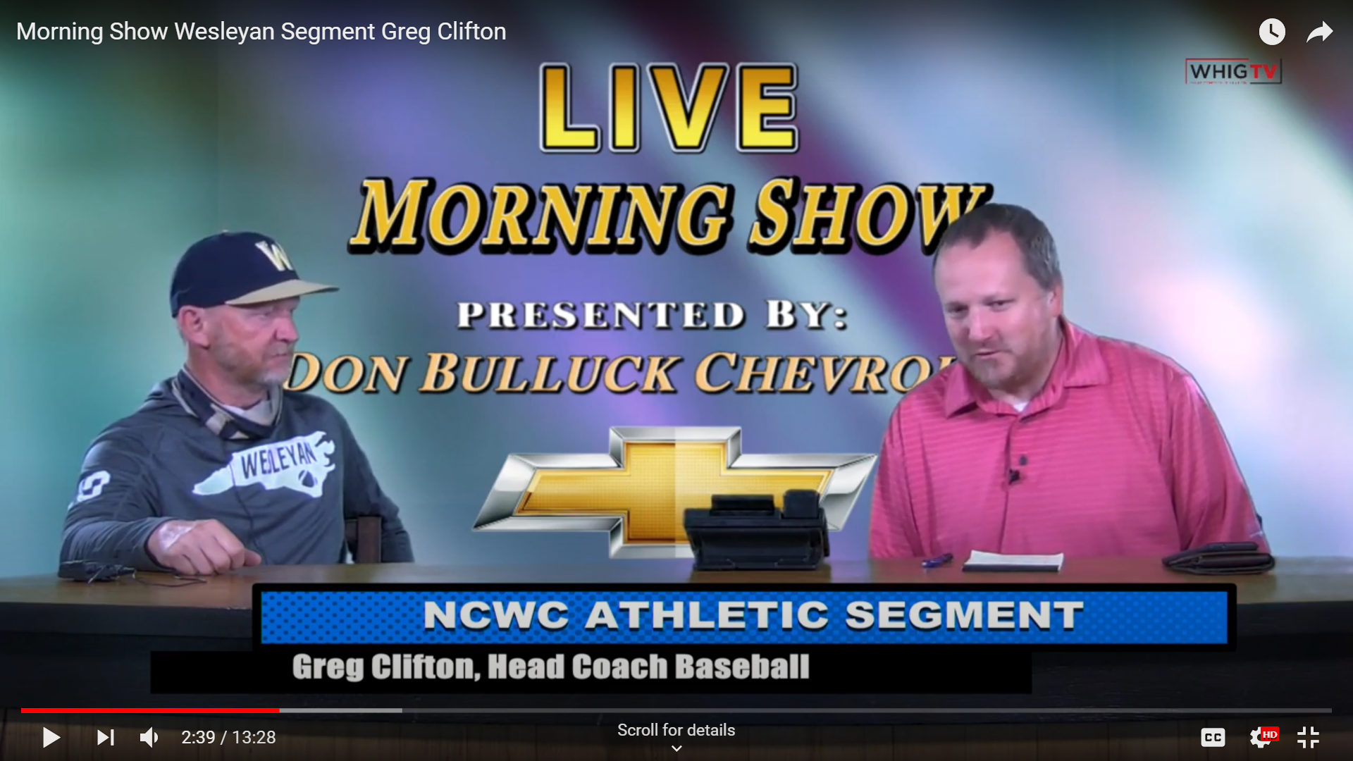 Baseball Coach Clifton Guest on Morning Show