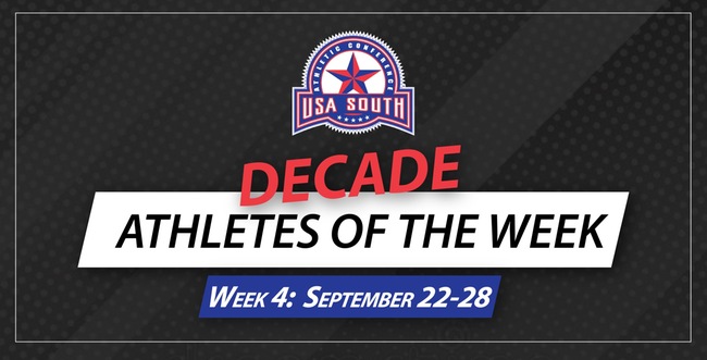 USA South Decade Athletes of the Week - Week 4 (Sept. 22-28)