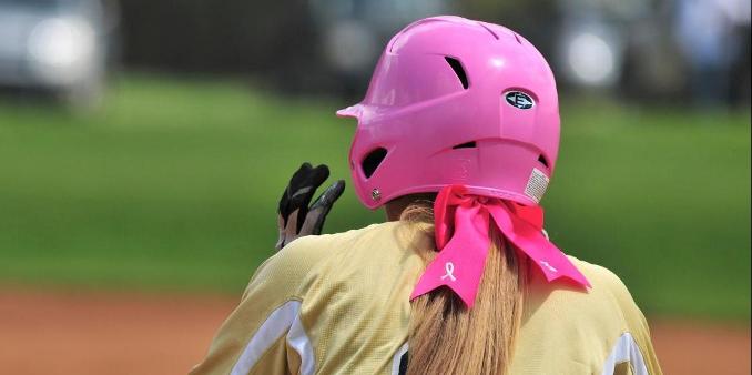 NCWC Softball Splits with William Peace on Pink Day