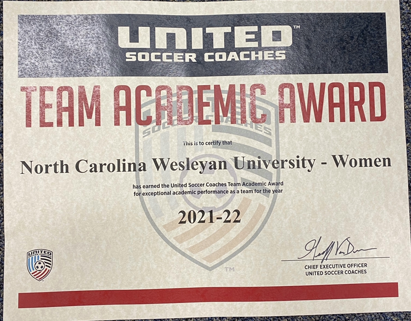 Women's Soccer Wins Team Academic Award for 12th Straight Year