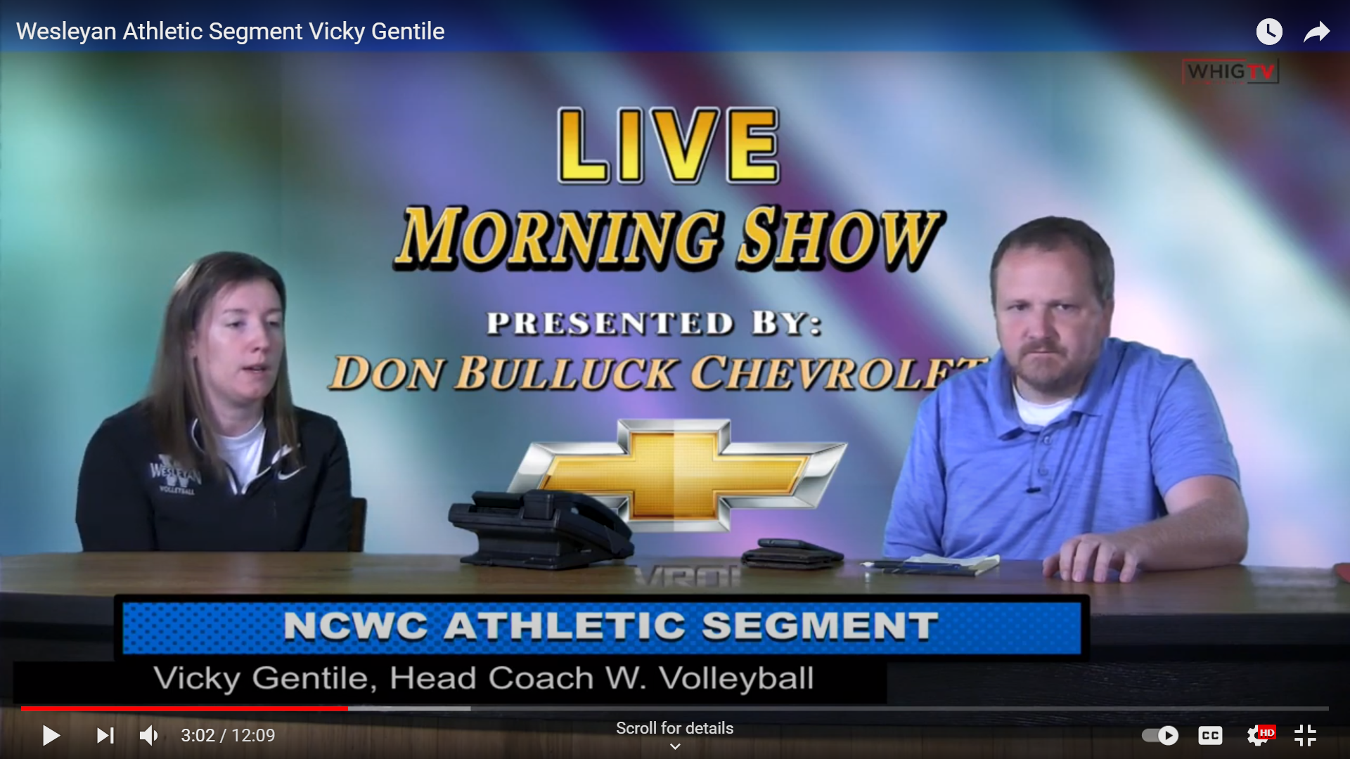 Volleyball Coach Gentile Featured on WHIG Morning Show