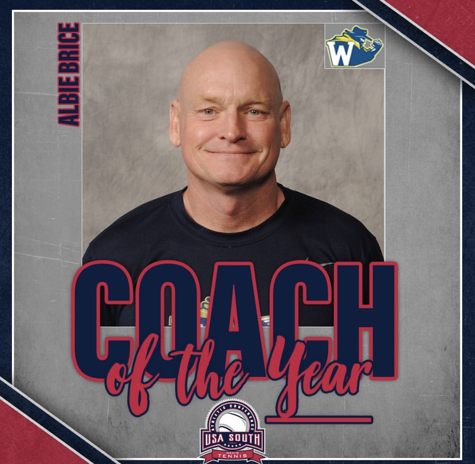 Albie Brice Earns Men's Tennis USA South Coach of the Year Honors